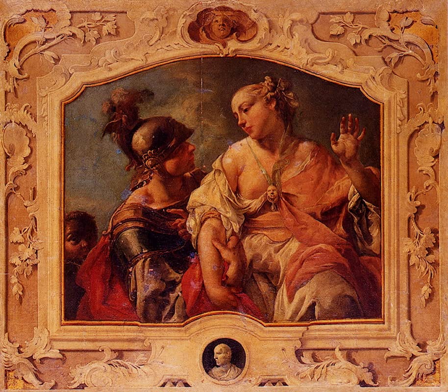 Tableau Pâris et Hélène de Troie Jacopo Guarana poster sur toile 60x90cm