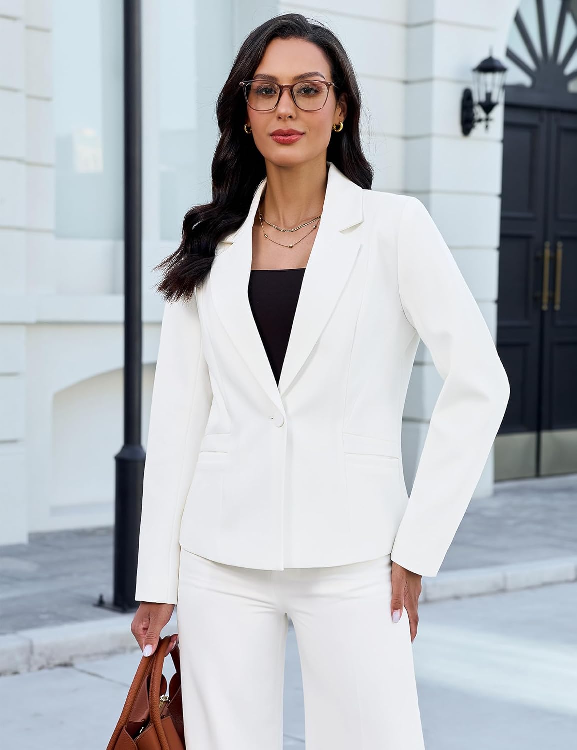 luvamia Blazers for Women Business Casual Long Sleeve Suit Jackets Professional Blazer with Pockets Work Office Outfits - Image 5