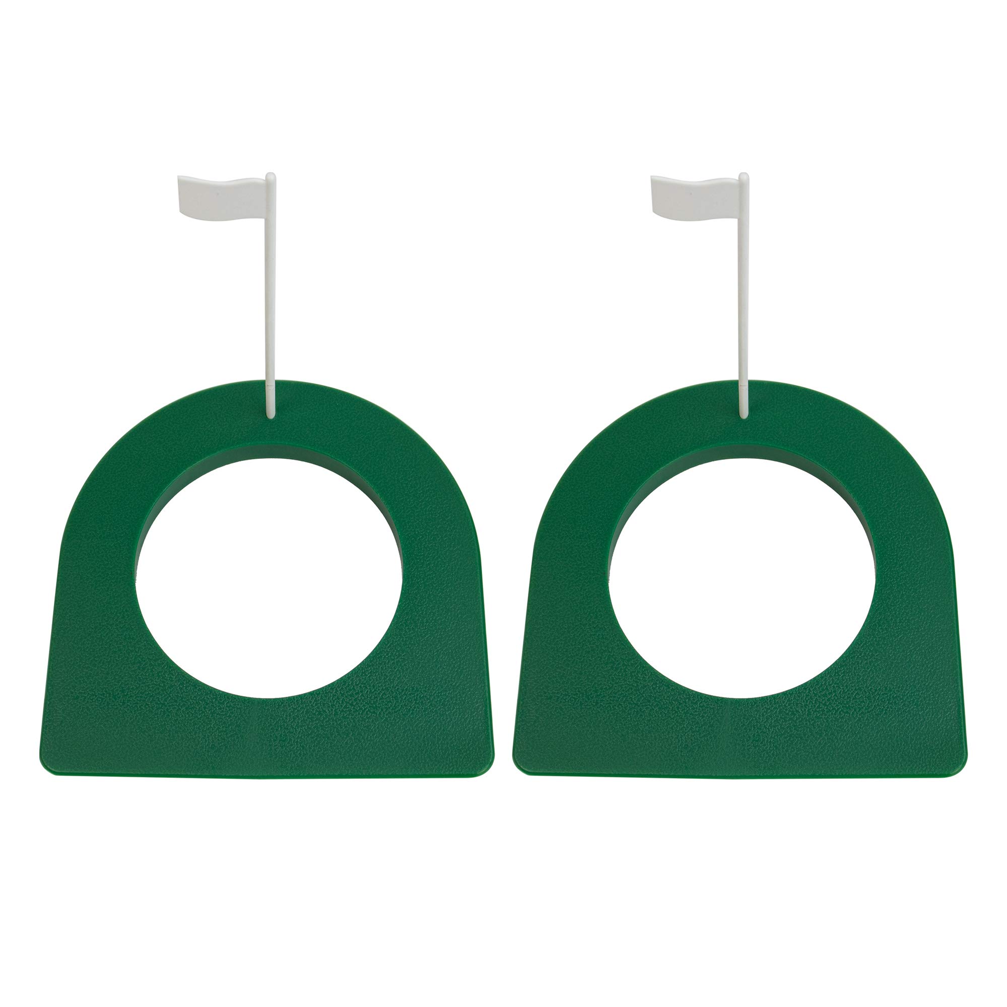 AUEAR, 2 Pack Creative Golf Practice Putting Cup Hold Flag Plastic for Indoor and Outdoor Training Aids