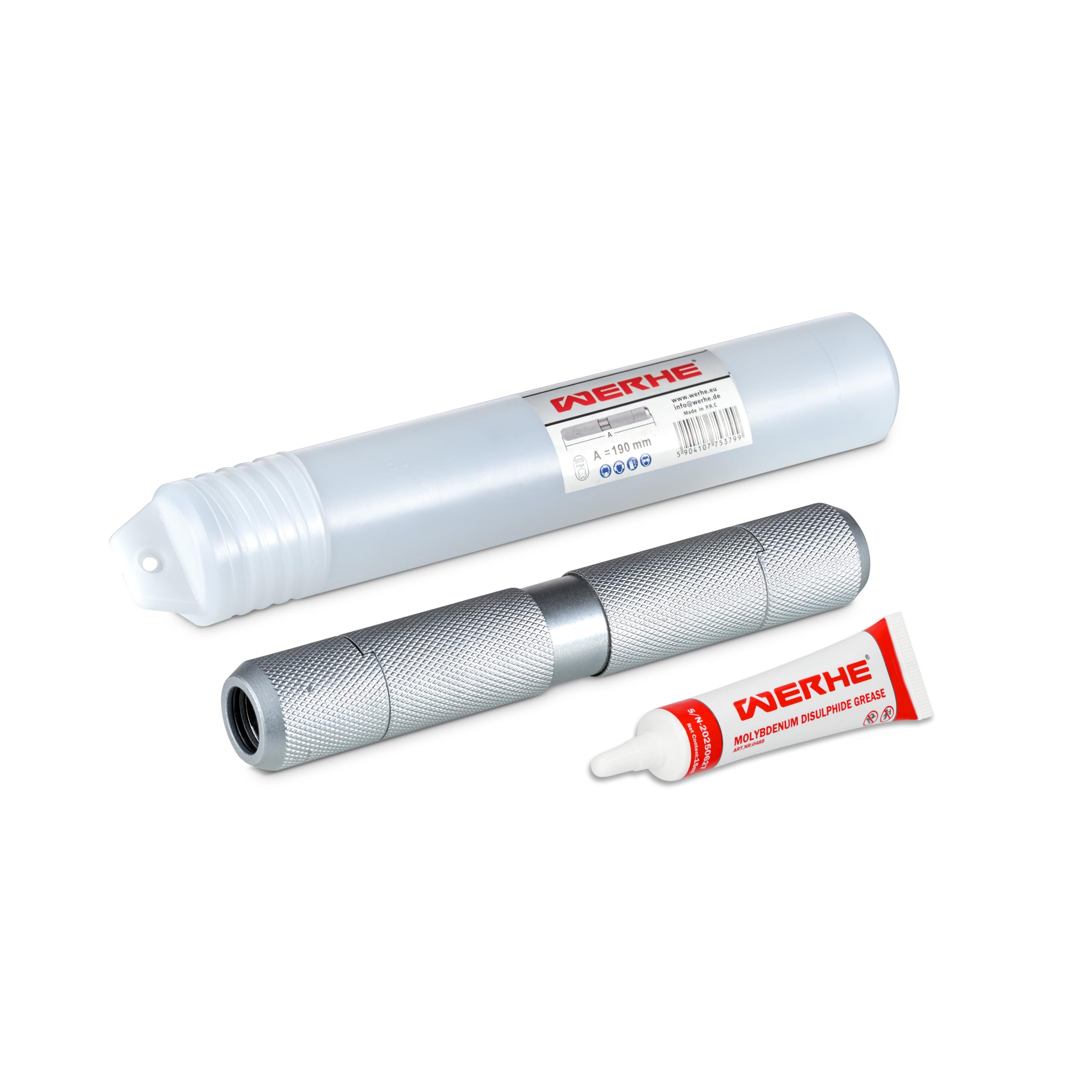 WERHE ® Adaptador SDS Max a conector de soporte SDS Max - robusto y estable, de acero - adecuado para prolongadores de taladro, martillos perforadores y herramientas con soporte SDS Max