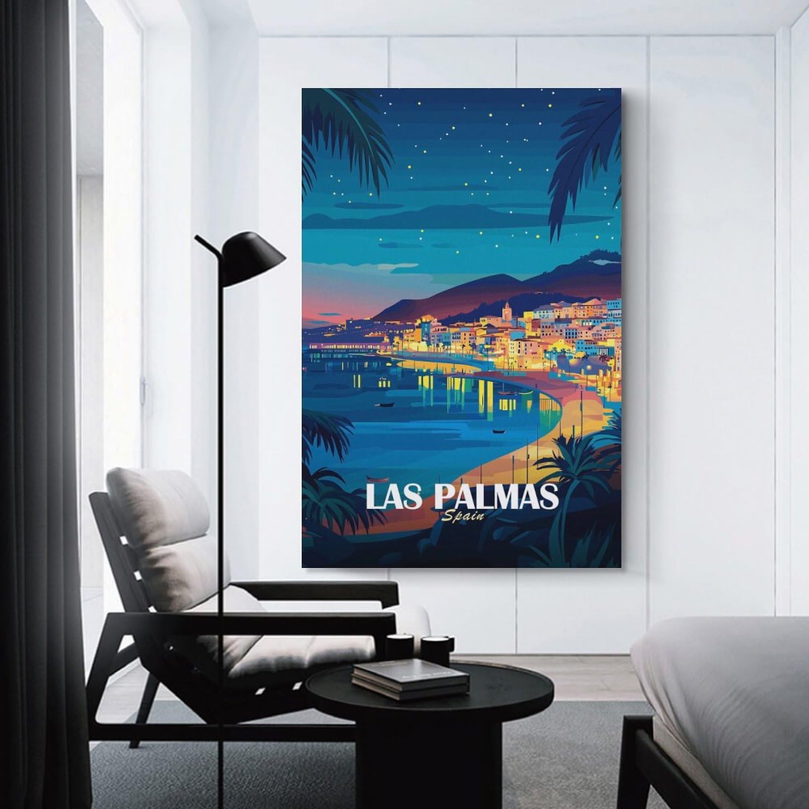 Junmoney Canvas Art Print Las Palmas Spain Travel, 08x12inch(20x30cm), for Office, Study Or Home Workspace, Decorative Artwork for Productive Spaces