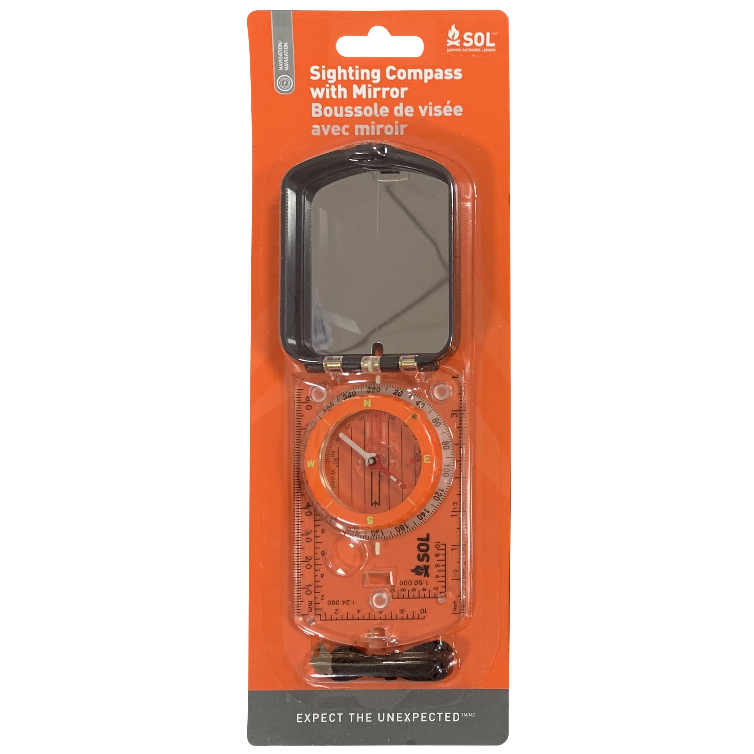 Sighting Compass with Signaling Mirror
