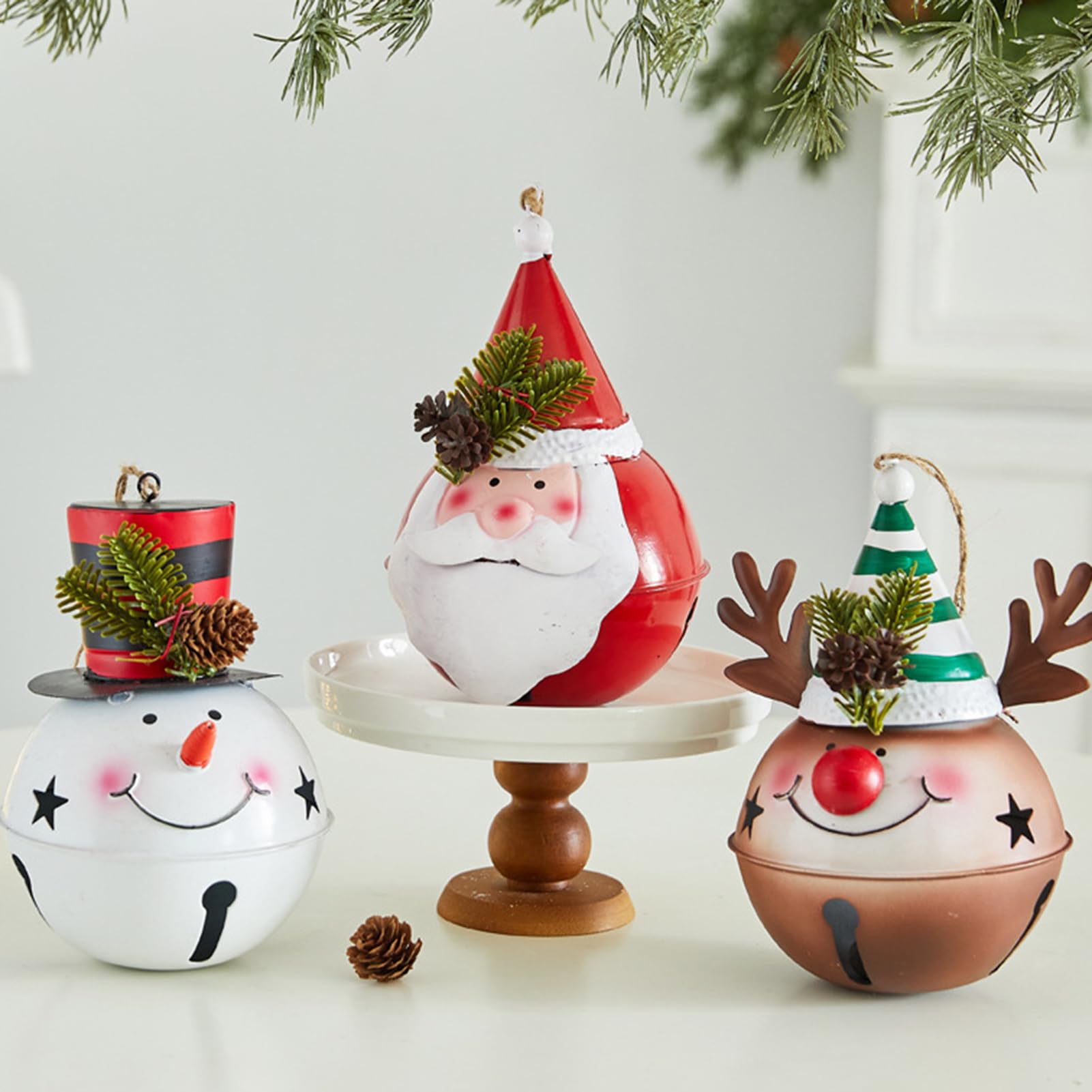 Adornos navideños con figuras vintage (3 piezas)