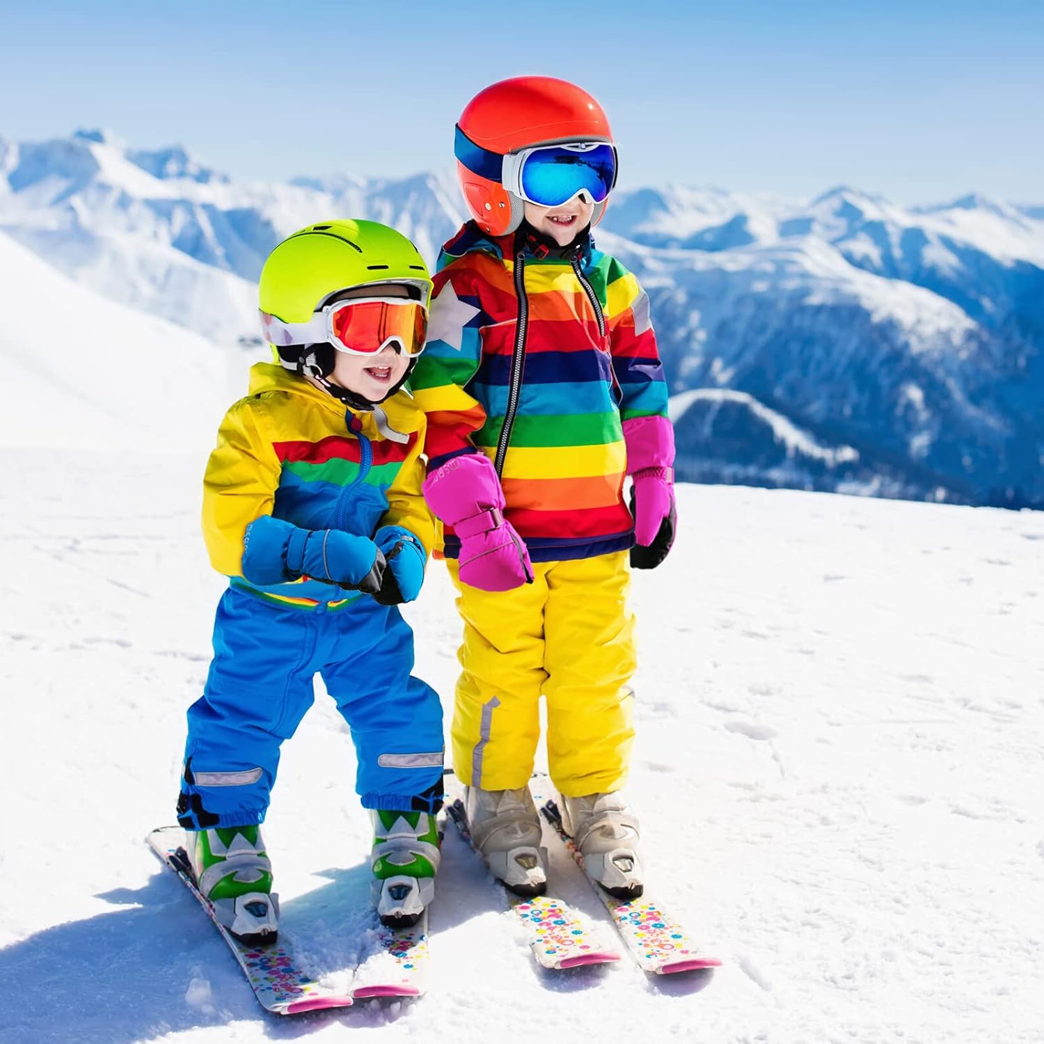 ThxToms Kids Ski Mittens Gloves, Toddler Snow Mittens Waterproof Winter Gloves Long Cuff for Boys Girls Skiing Snowboarding - Image 7