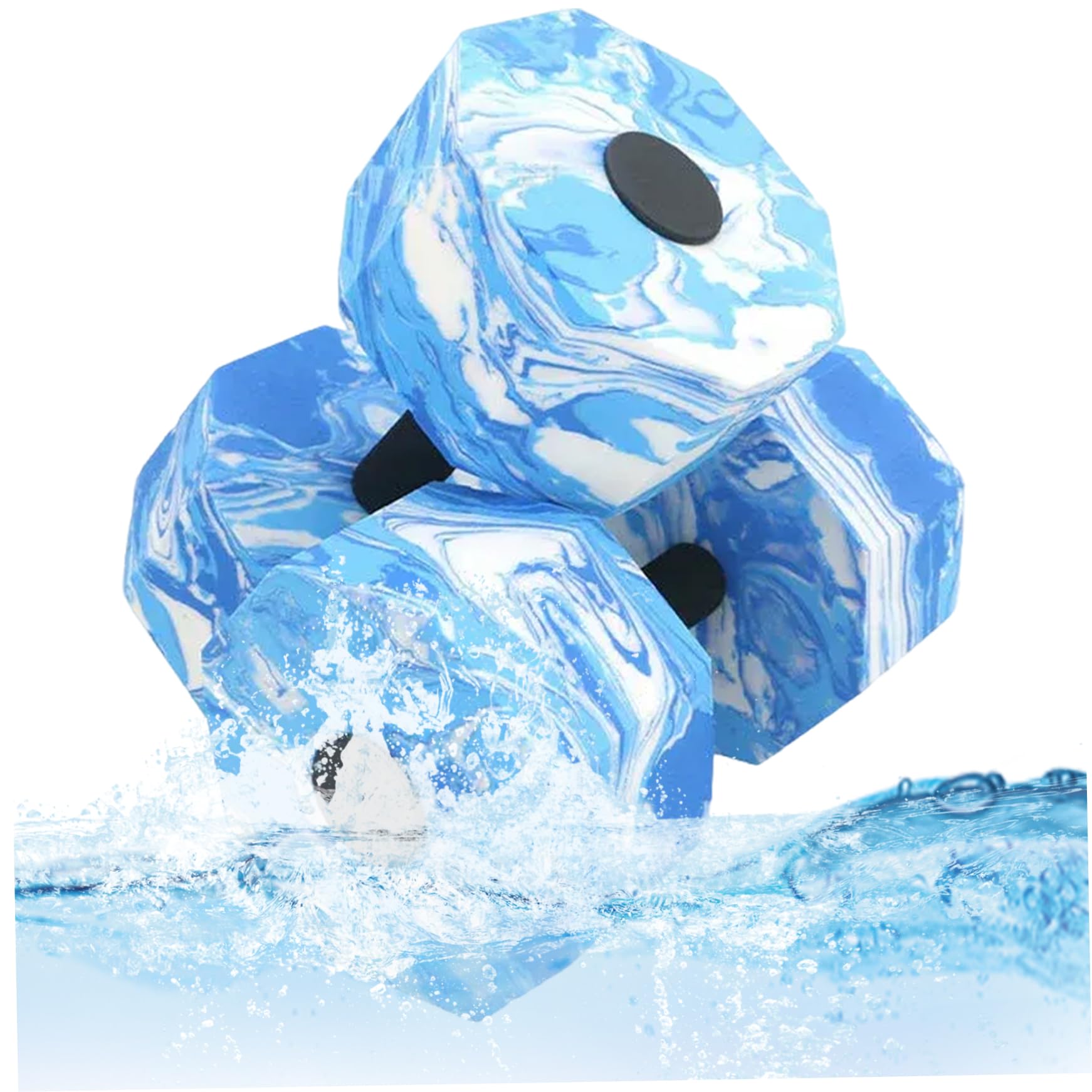 1 paio di pesi ad acqua, manubri in schiuma EVA, attrezzature per aerobica in acqua, resistenza agli urti a basso impatto, attrezzatura per esercizi in piscina per adulti, sport acquatici, blu ·1