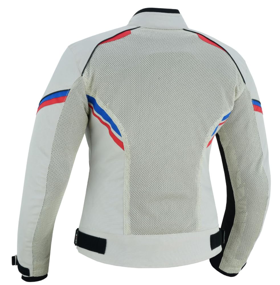 LOVO - Chaqueta Perforada Tricapa de Verano para Moto Mujer - Chaqueta Moto Verano Mujer Ligera y Transpirable - Chaqueta Moto Mujer Verano con Estilo Deportivo - Cazadora Moto Mujer