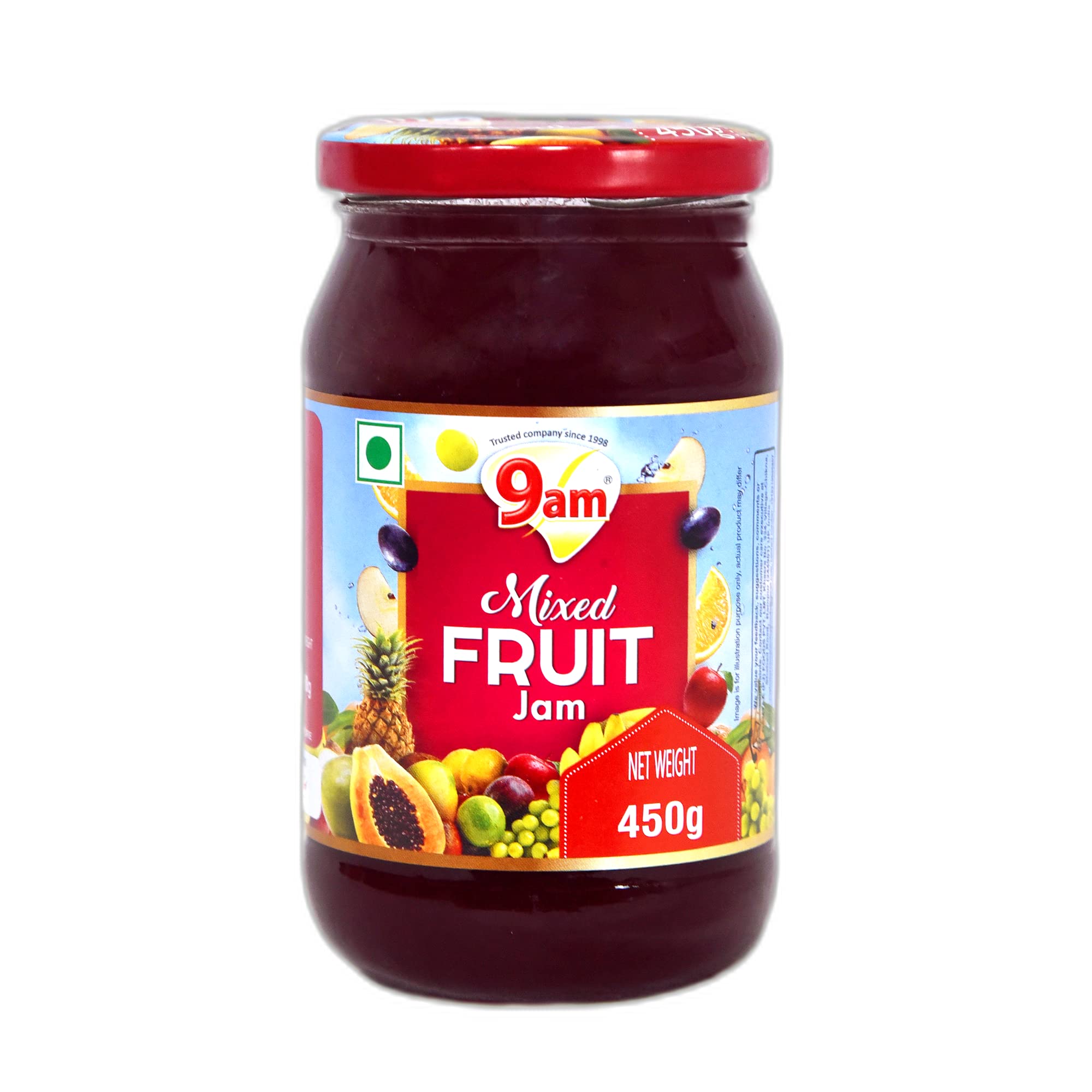See full amazon price history chart for 9am Mixed Fruit Jam 450gm (Pack of 1) | with No Artificial Chemicals/Preservatives |mixed real fruit | Natural & Delicious Breakfast Spread and Dessert Topping 9am Mixed Fruit Jam 450gm (Pack of 1) | with No Artificial Chemicals/Preservatives |mixed real fruit | Natural & Delicious Breakfast Spread and Dessert Topping (B0C2HMHLVZ) Amazon Price History, Amazon Price Tracker