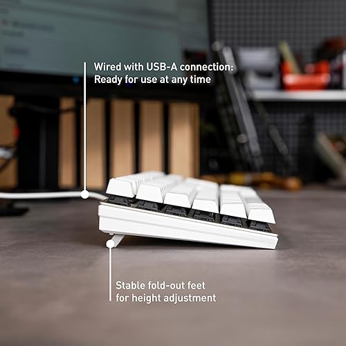 Miniatura 5 de Cherry Teclado mecánico de oficina KC 200 MX con nuevos interruptores MX2A. Diseño moderno con marco de placa de metal. (bronce con interruptor