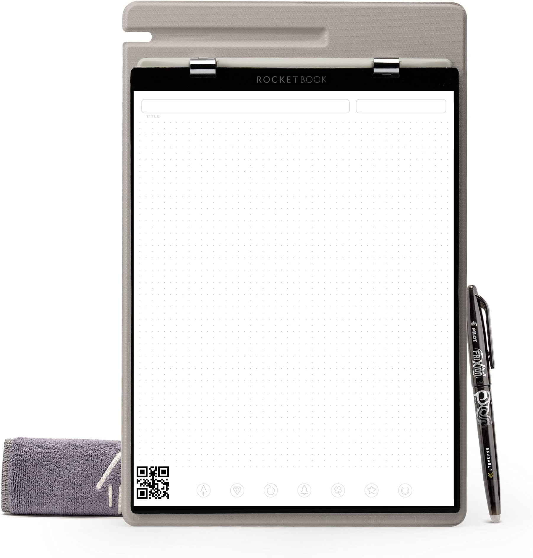 Orbit Legal Pad Letter - Smart Reusable Gray, Lined/Dot-Grid