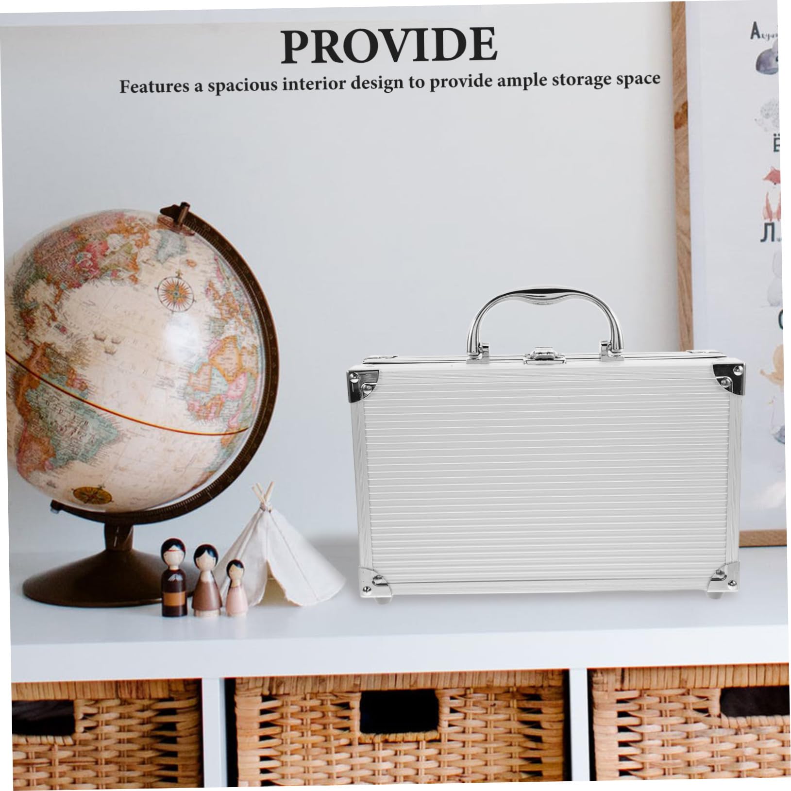 Homoyoyo Cassetta Portautensili in Lega di Alluminio Organizer Portatile per Attrezzi Valigia Robusta per Uso da Viaggio Contenitore Multiuso per Trasporto