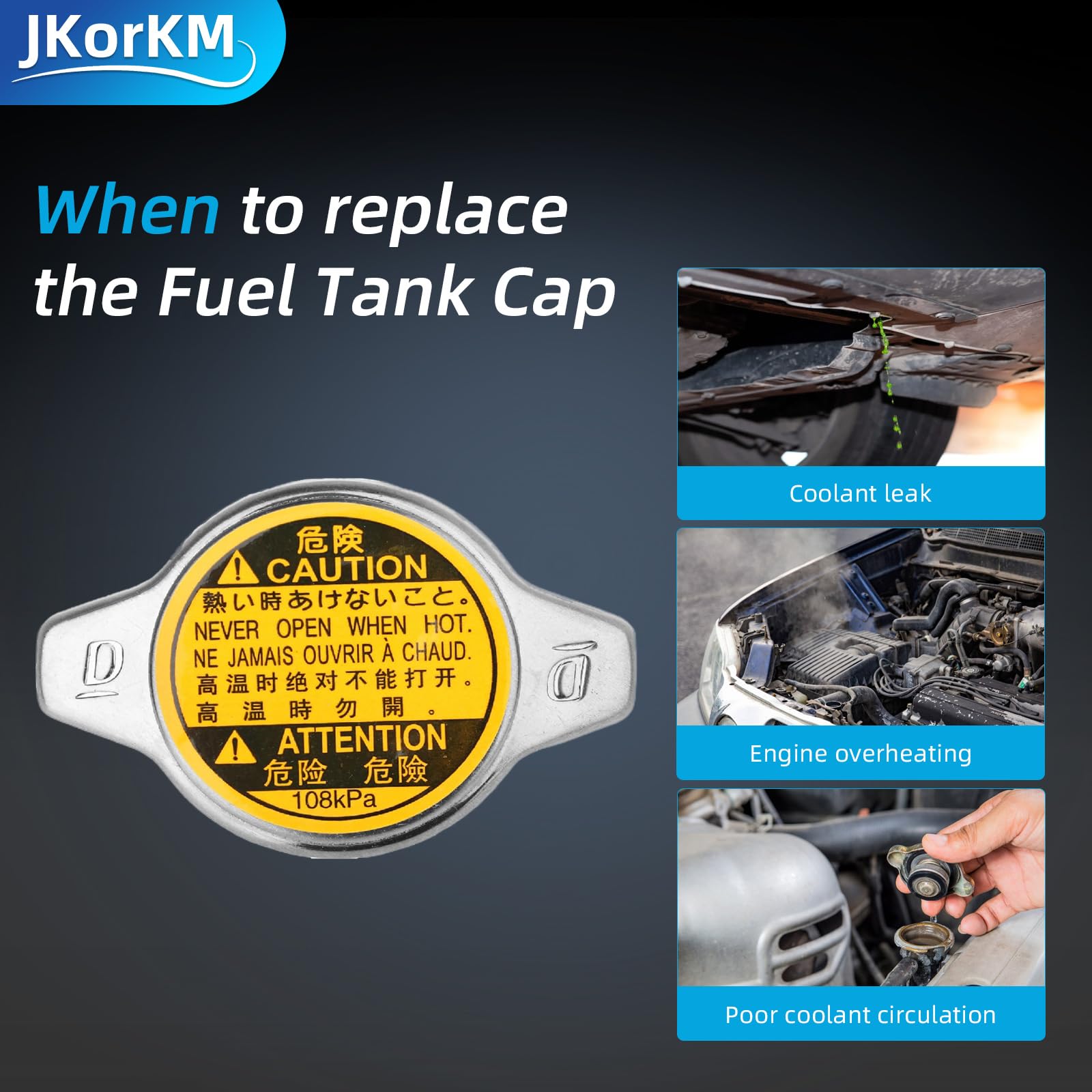 Toylexap 16401-31650 16401-31480 16401-36020 108kpa/1.1 Radiator Cap;Compatible With - View #10