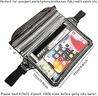 Vista 4 de Riñonera impermeable para cinturón seco, riñonera para mantener tu llavero, cartera, teléfono Kindle seco, perfecto para natación, surf, esnórquel