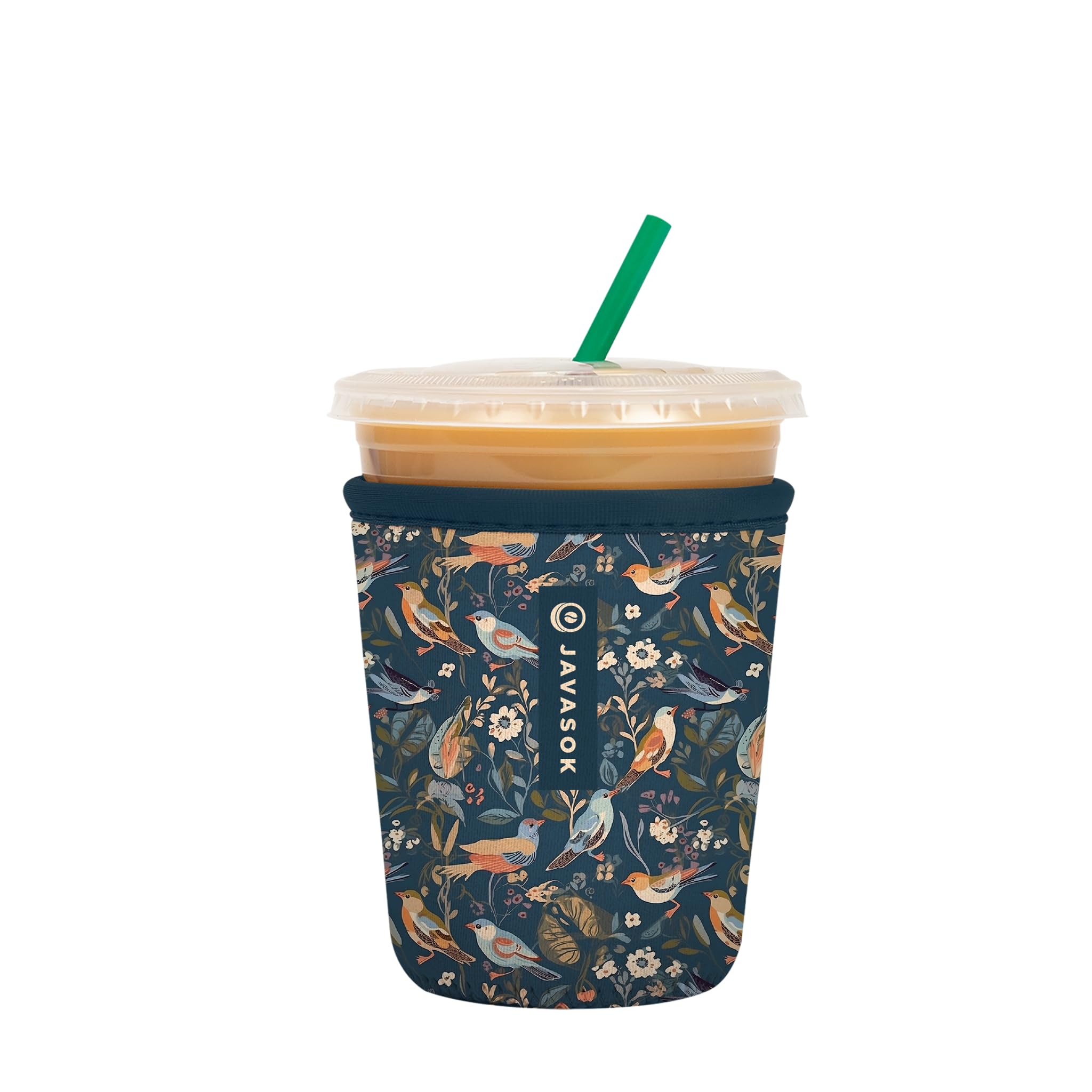Sok It JavaSok Iced Coffee &amp; Cold Soda Insulated Neoprene Cup Sleeve (Early Birds, Small: 16-20oz)