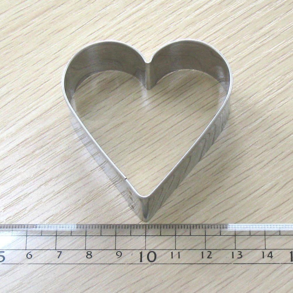 Nagao Cookie Cutter, Stainless Steel, Heart, Medium, Set of 10