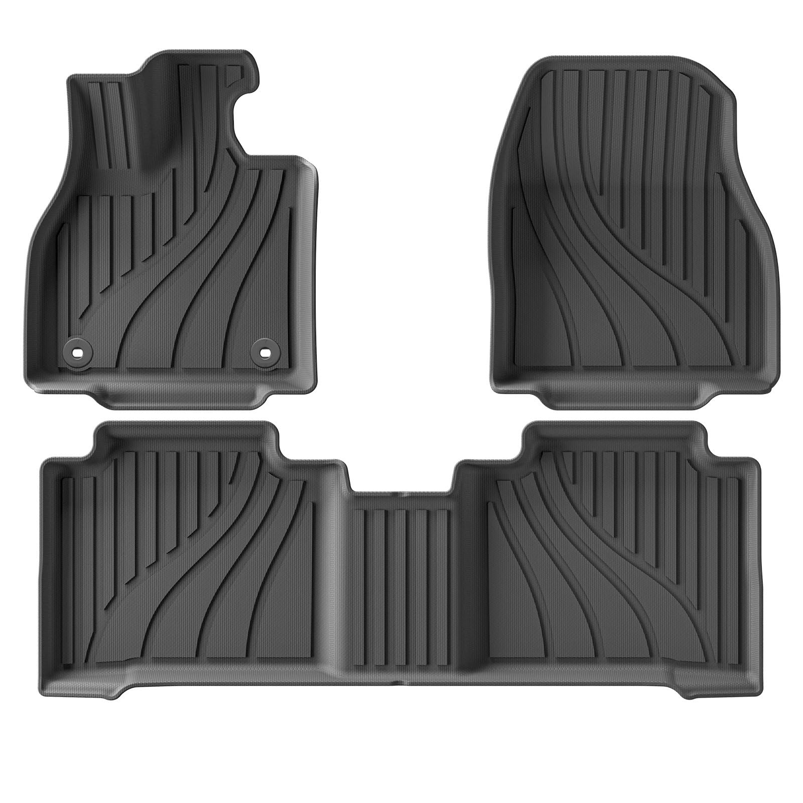 Car Alfombrillas Coche para Toyota para BZ4X 2023 2024 2025 Alfombrillas Coche TPE 3D Revestimiento Carga Almohadilla Respaldo Maletero Impermeables(LHD 3PCS)