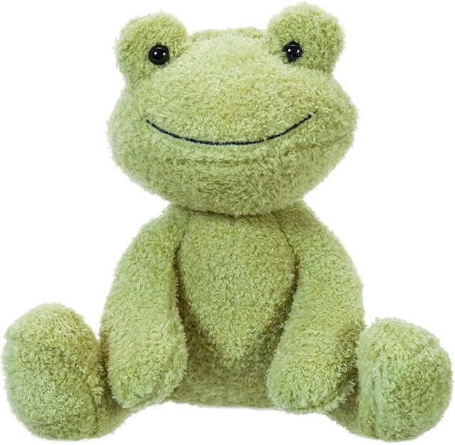 Apricot Lamb Toys Plush Velvet Frog Stuffed Animal Soft Cuddly Perfect for Child (green Frog,8.5 Inches)