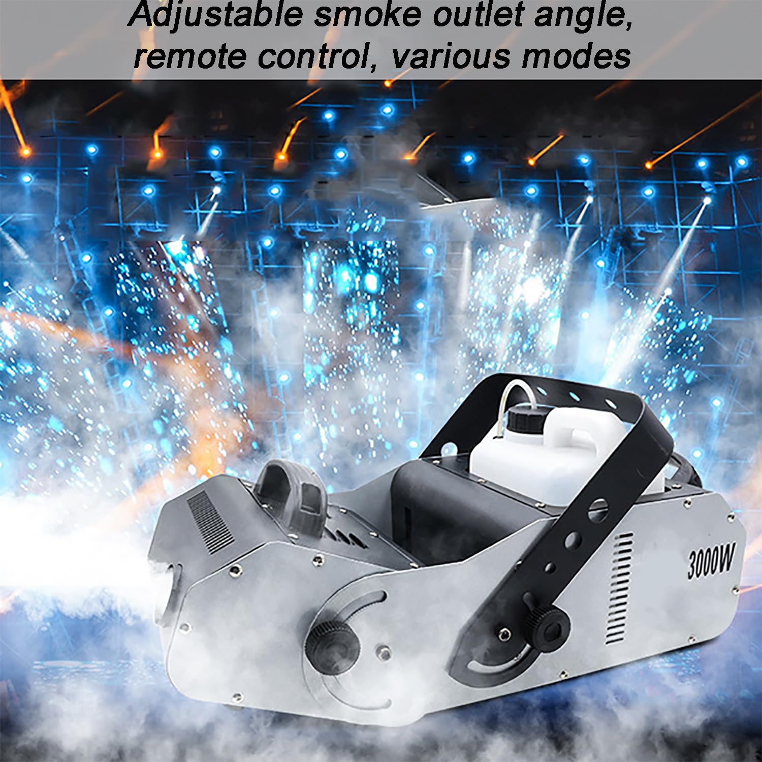 TsoLay Máquina De Niebla, Máquina De Niebla Vertical De 3000 Vatios con Tanque De Combustible De 3 litros Y Control Remoto, Ángulo Ajustable, Conciertos De DJ, Fiestas De Halloween