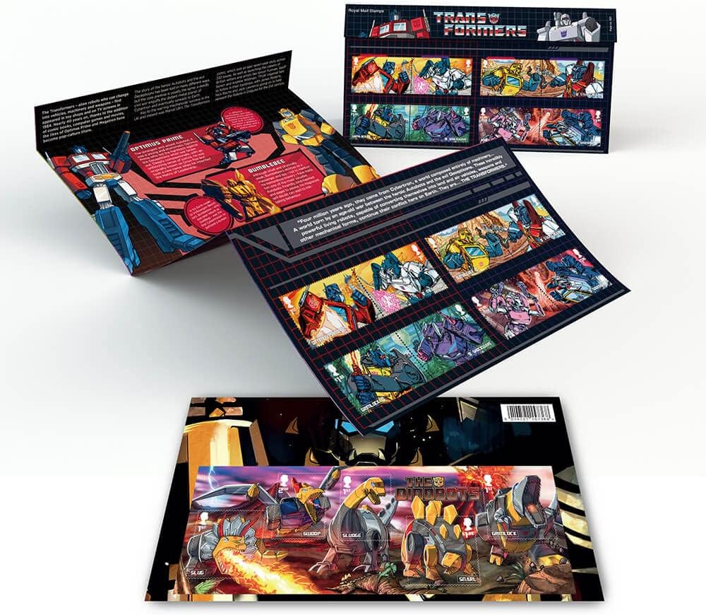 Transformers Affixed Presentation Pack by Royal Mail. Transformers