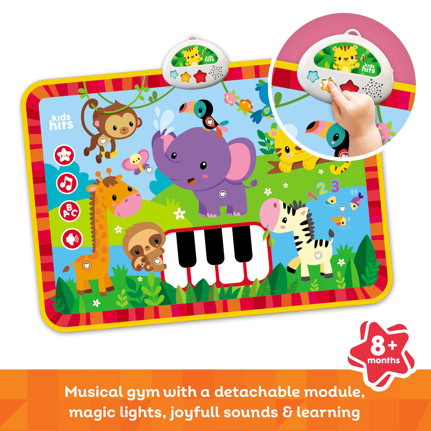 Kids Hits - Dywan edukacyjny dla dzieci, zoo, 8 miesięcy
