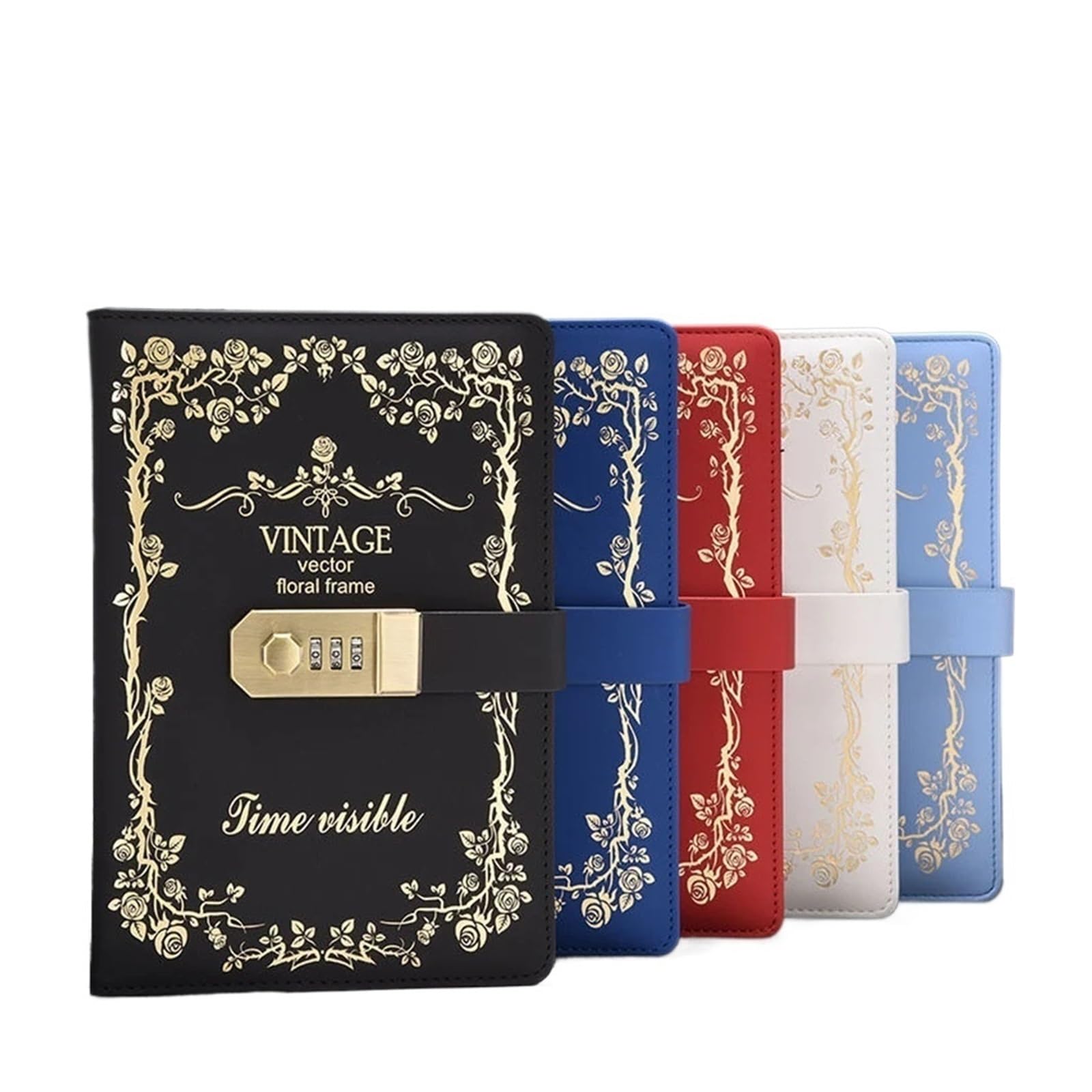 Tagebuch Mit Schloss A5 B6 Retro Passwort Notebook Mit Schloss Journal Verdicken Einfache Student Notebook Handbuch Reisende Schreibwaren Schule Liefert(A5 Light Blue)