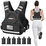 APEXUP Adjustable Weighted Vest, 4-10lb/12-18lb/20-32lb Vest with 6 Ironsand Weights and Large Pocket, Weight Vest for Men Women Strength Training, Running, Walking