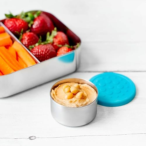 Miniatura 5 de LunchBots Recipientes de 2.5 onzas a prueba de fugas para aperitivos y guarniciones, a prueba de derrames, en bolsas y cajas Bento, acero inoxidable