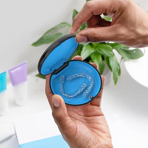 Miniatura 6 de Paquete de 2 fundas de retención compatibles con Invisalign, funda alineadora de ortodoncia con herramienta de extracción y cepillo, color negro