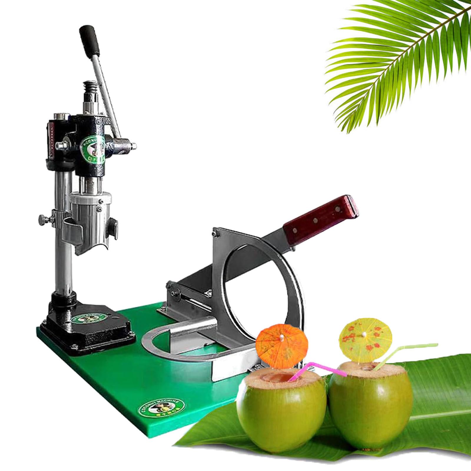 PtaTritious Coconut Opener Tool Manual Coconut Opener Machine Fresh Coconut Hole Maker Hand Press Driller Opener for Commercial Fresh Young Coconut Singlehandle