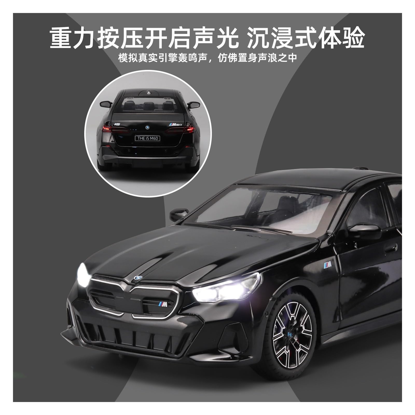 Metallo Scala Replica 1 24 Per BMW Nuova Serie 5 I5M60 Imitazione Reale Lega Modello Di Auto Mini Giocattoli Decorazione Desktop Hobby Veicoli Giochi Set(Blu)