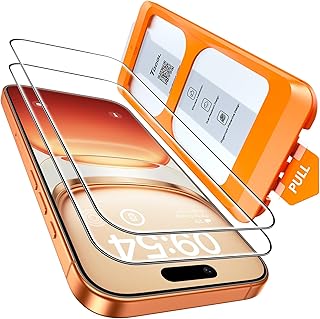 TOCOL Verre Trempé pour iPhone 17 Pro, iPhone 16 Pro, Dépoussiérage Automatique, Sans Bulles, Dureté 9H, Couverture Complète Protection écran, Coques de Téléphone Compatibles, 2 Pièces