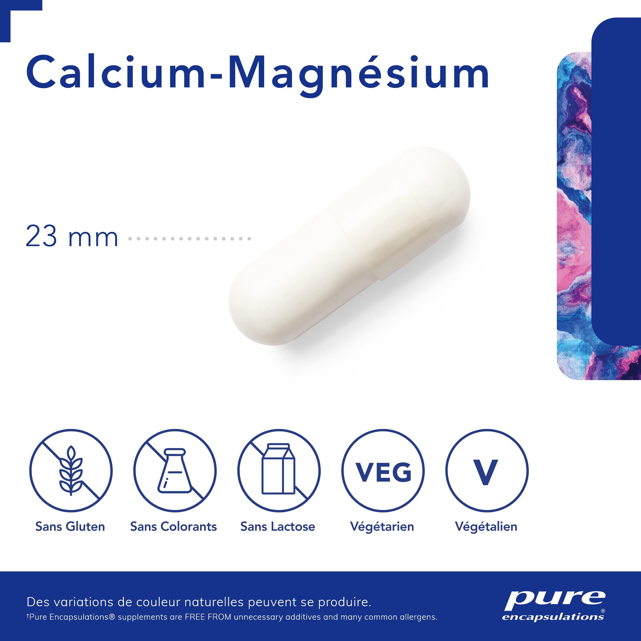 Pure Encapsulations - Calcium-Magnésium (Citrate) - Citrate de Calcium Végan avec Magnésium Hautement Absorbable - 90 Gélules Véganes