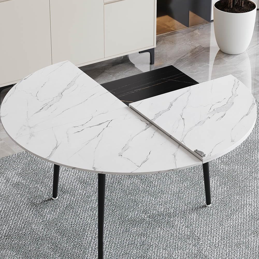 Piano Tavolo Da Pranzo Pieghevole Da 100 A 240 Cm Prolunga Da Scrivania Rotondo, Grande Piano Portatile Per La Trasformazione Della Scrivania(180cm/71in)