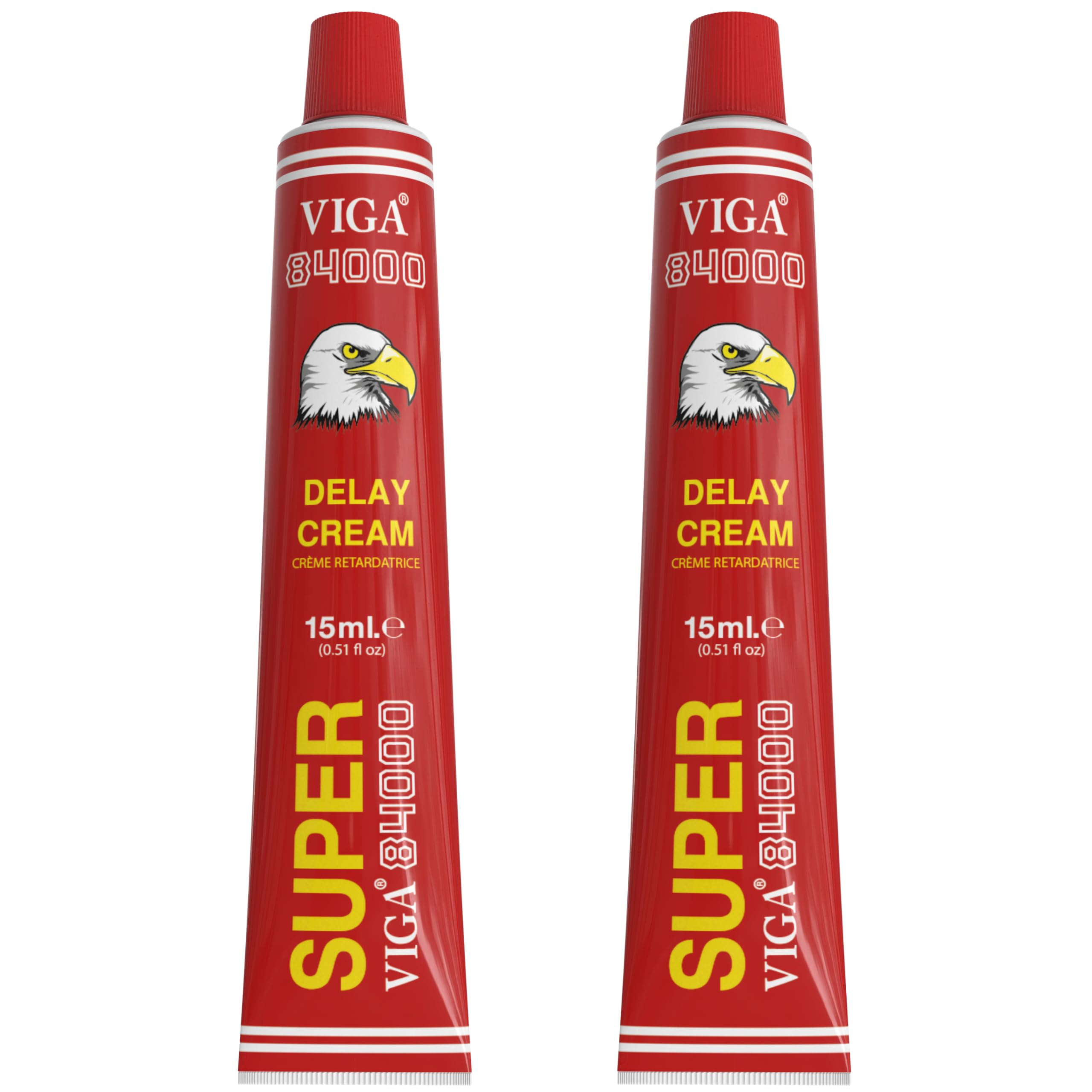 Super Viga 84000 Delay Cream for Men, External Use Only 0.50 Fl Oz (2 Pcs)