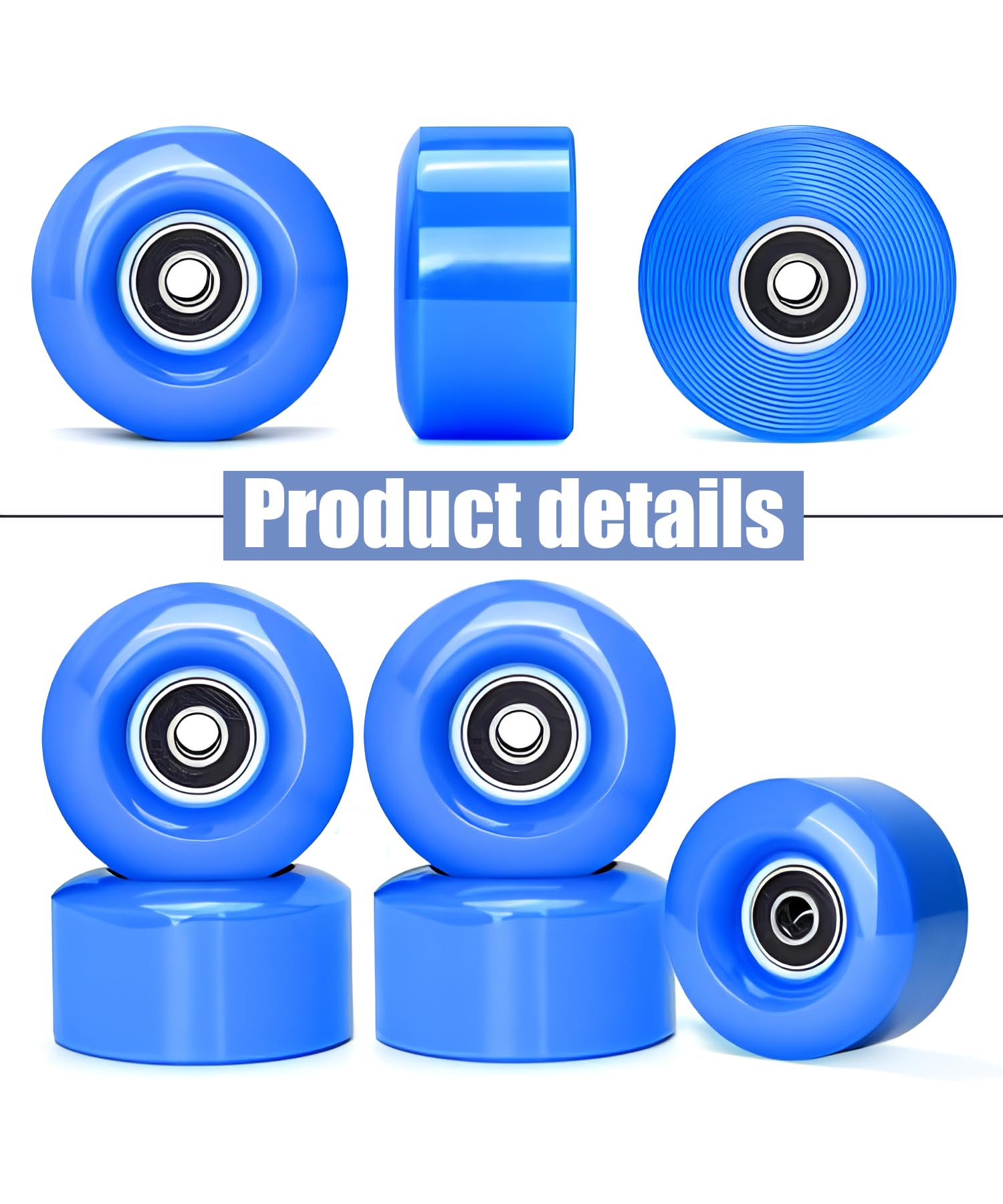 Sostituzione delle Ruote per Pattini a Bobina per Ruote di Ricambio for Pattini a rotelle, Confezione da 8 Ruote for Pattini a rotelle 58 mm x 32 mm, Pattini a rotelle 82A