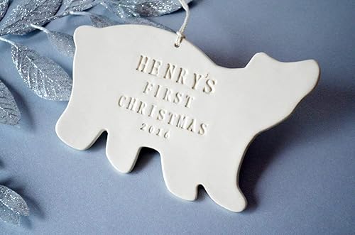 Polar Bear - Personalized Baby's First Christmas 2024 Ornament with Name and Year