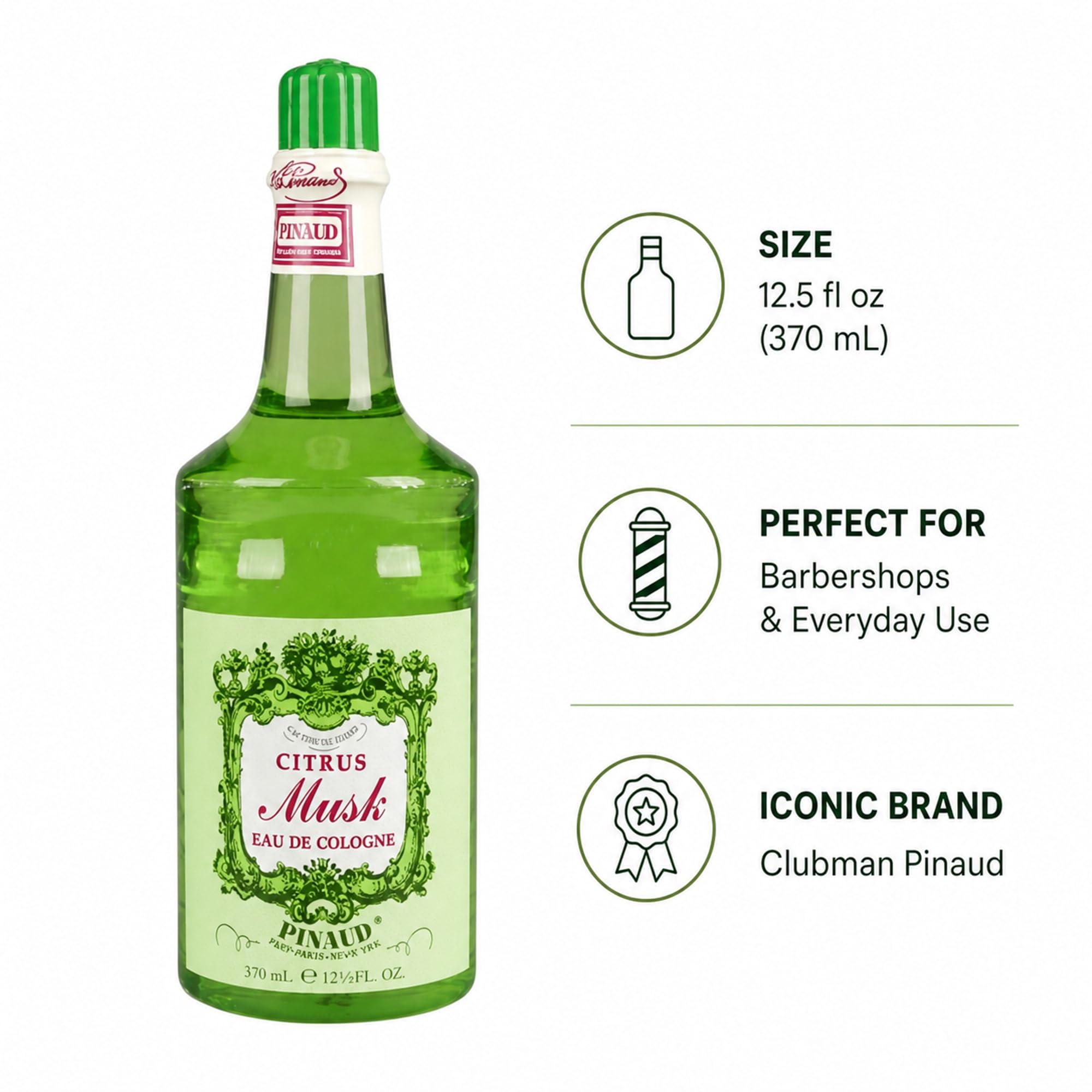 Clubman Pinaud Acqua di Colonia Citrus Musk - 370 ml