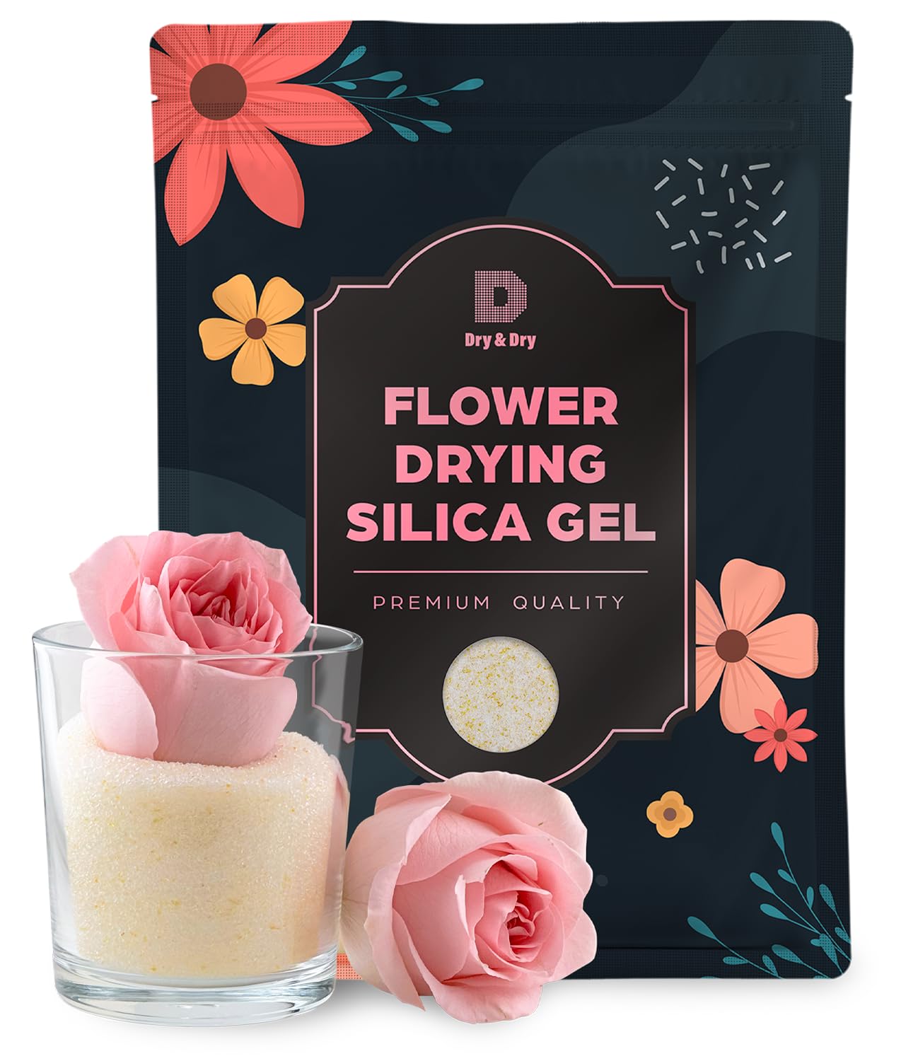 Dry & Dry (NET 3 LBS) Newly Developed Silica Gel Flower Drying