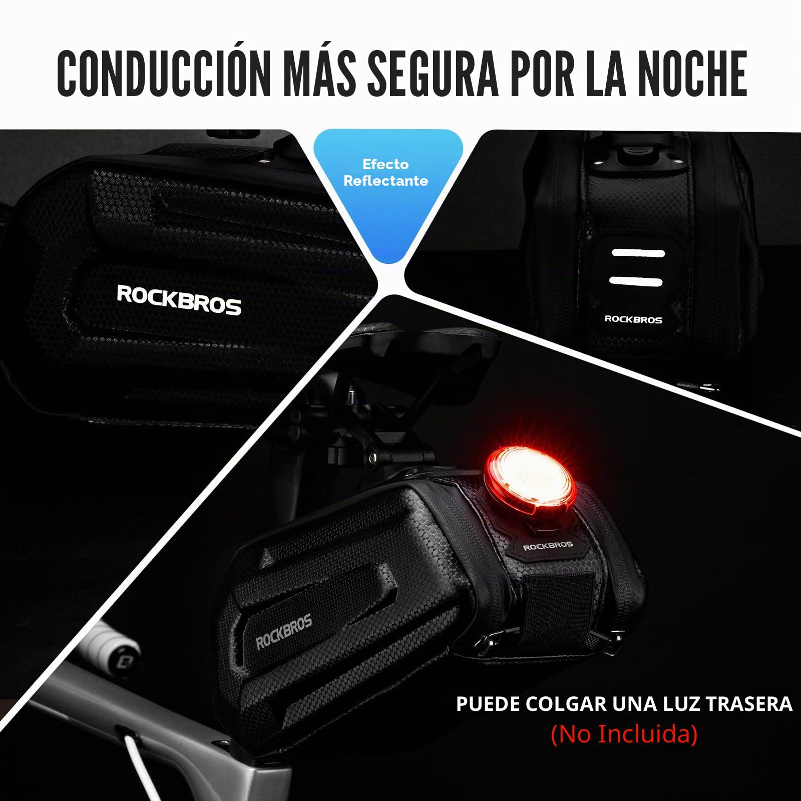Rockbros – Bolsa de sillín de Bicicleta para Bicicleta (1,8 L)