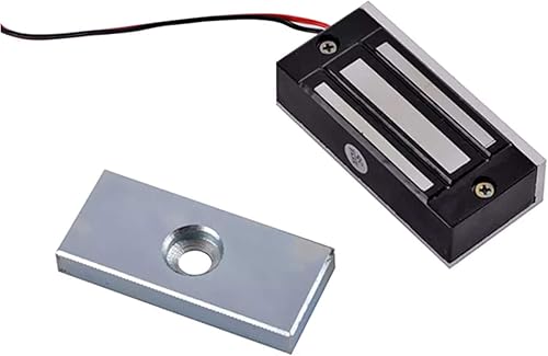 Miniatura 4 de Cerraduras Mag de 132.3 lbs, 100 libras de fuerza de sujeción magnética, cerradura electromagnética comercial, 12 V, indicador LED cuando está