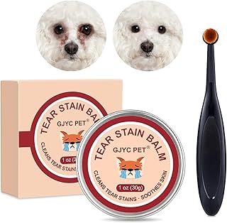 Natural Tear Stain Remover Ointment for Pets with Professional Brush - Gentle & Effective Eye Care for Dogs and Cats, Removes Tear Stains, Reduces Redness & Protects Eyes, 30g product image