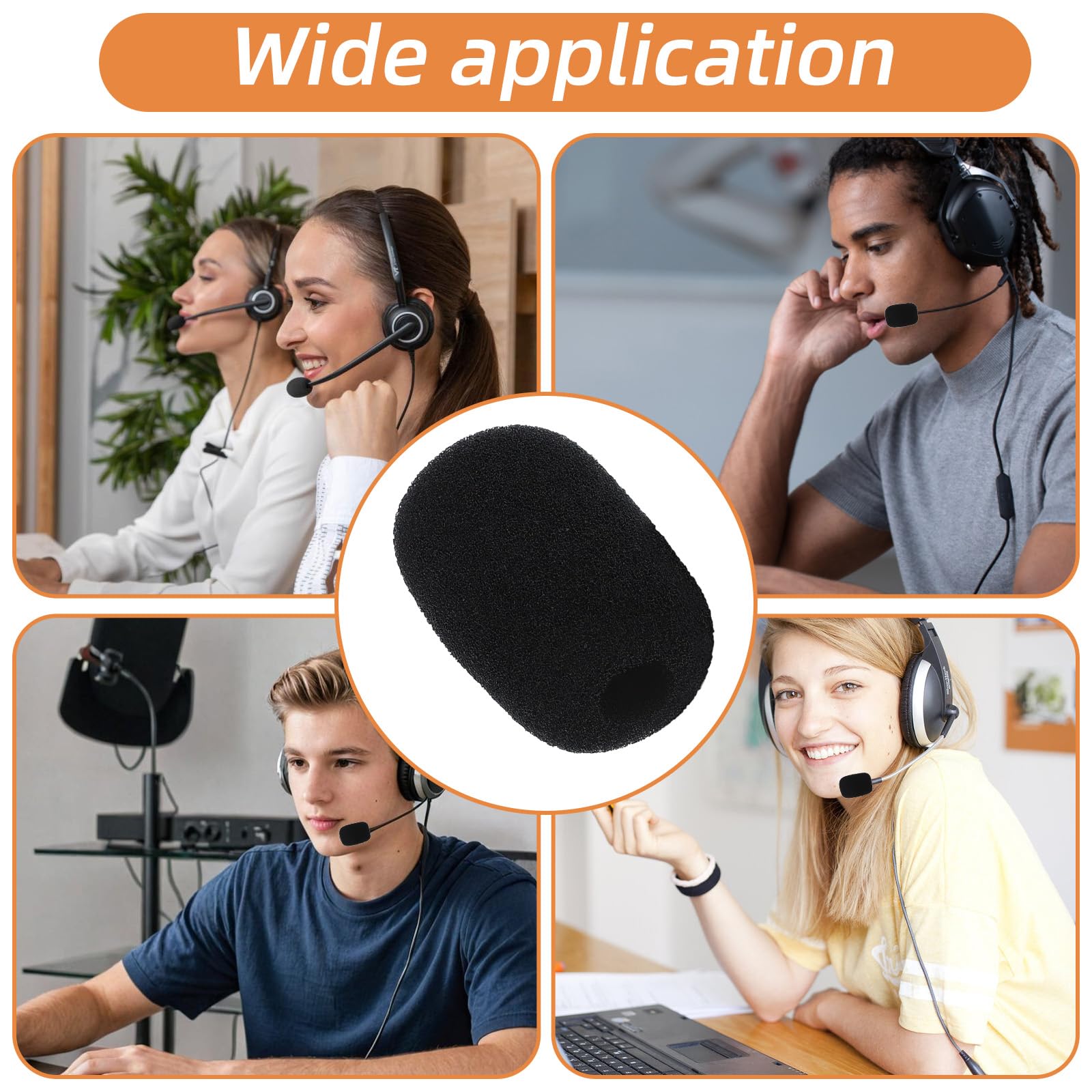 12 Stück Hohe Dichte Schaumstoff Mikrofon Windschutz,Schwarz Universal Handheld Mikrofonabdeckung,Popschutz Mikrofon Abdeckung,für KTV,Familienfeier Outdoor,Aktivitäten und Bühnenperformances
