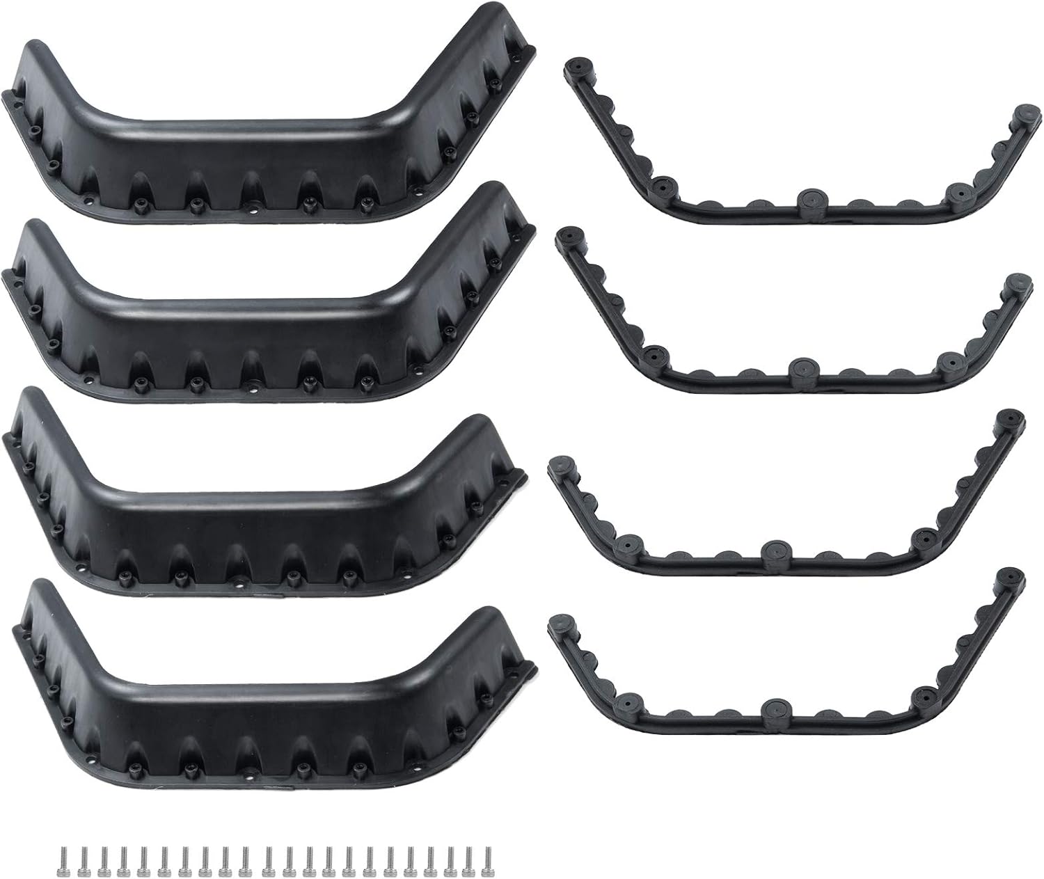 1 Set of 1/10 Scale Fender Flares with Screws for 1/10 RC Axial SCX10 D90 D110 Crawler Car