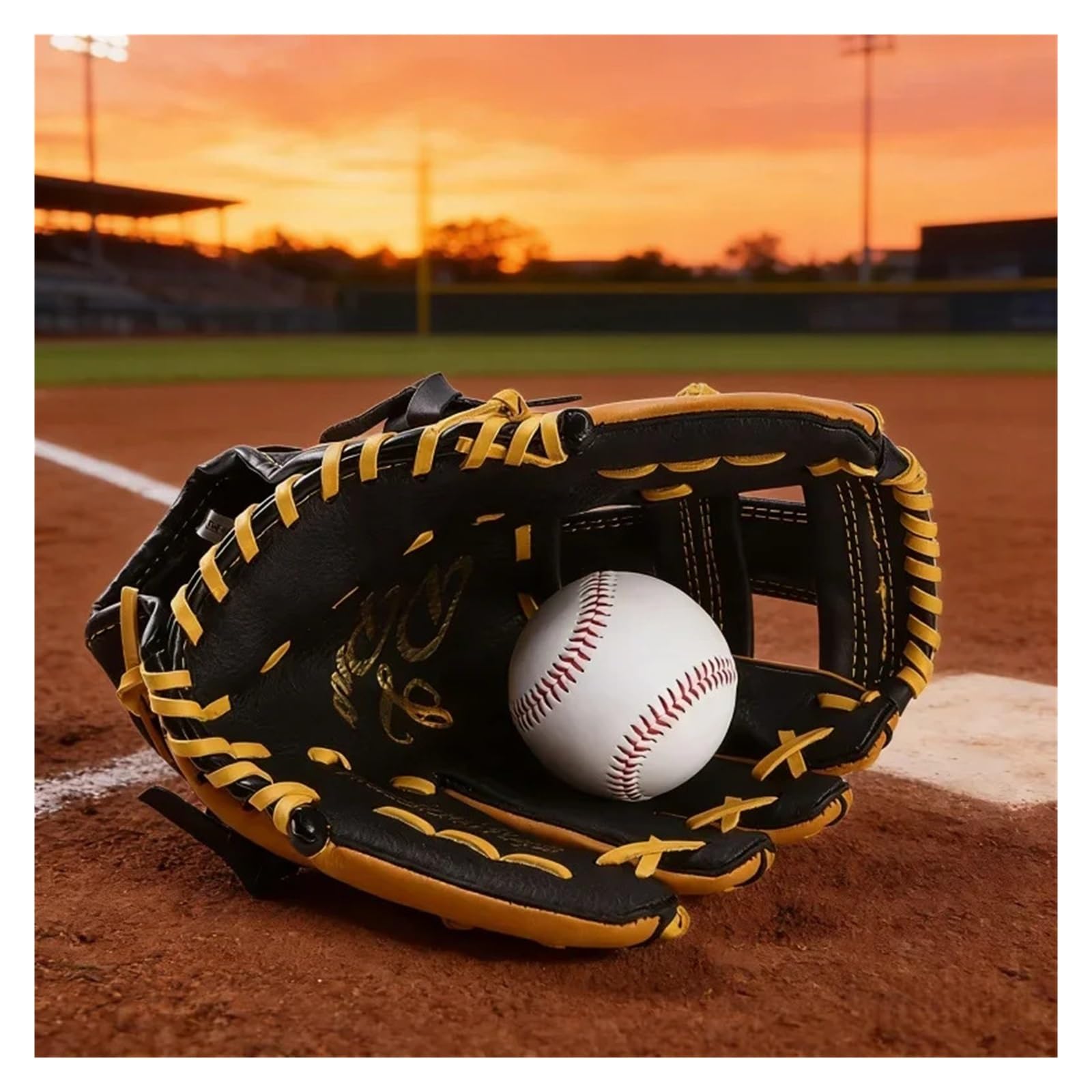 11.5/12.5 "Cuero Guantes de béisbol profesional mitt Softbol formación Catcher equipo deportivo
