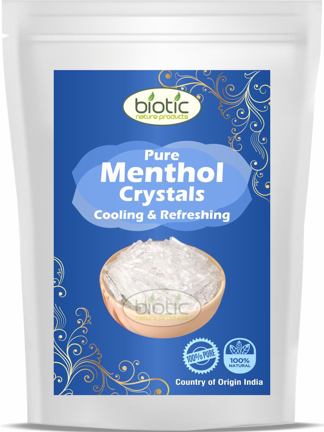 Biotic Menthol Crystals - Sat Pudina - Pudina Flower Crystal - Pepper Mint Crystal Edible - Pudina Puvvu 50 Grams-image-33