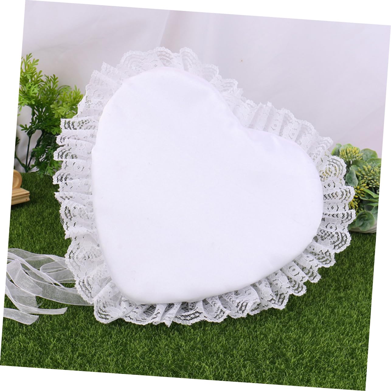 NOLITOY 2pièces Coussin De Mariage Floral Dentelle pour Anneau Accessoire Élégant pour Cérémonie De Mariage Et Engagement Douce pour Vos Bagues Décoration Réutilisable Et Charmante