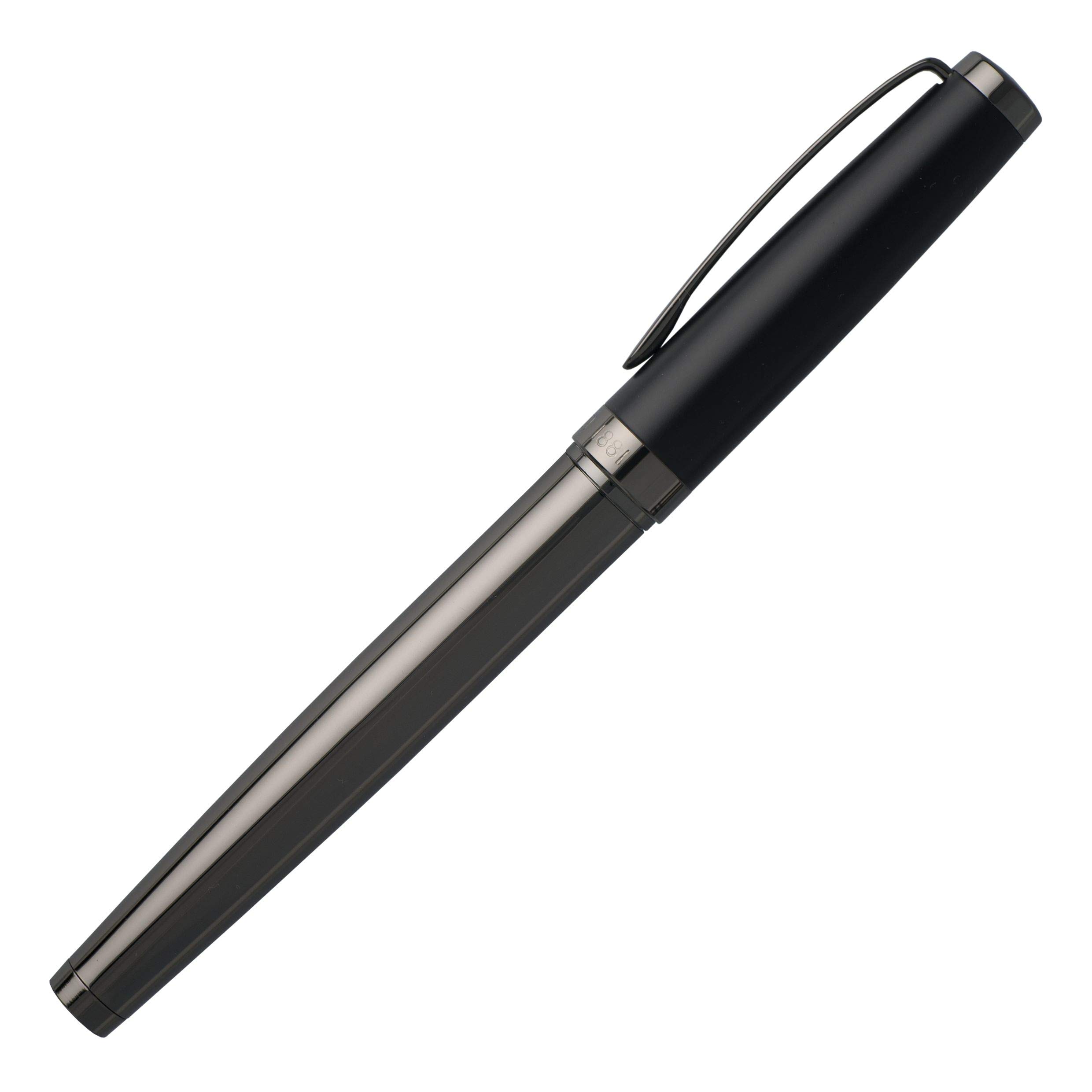 Cerruti 1881 Hamilton Tintenroller aus Messing in der Farbe Grau-Schwarz, Länge: 14,3cm, NSN8745A