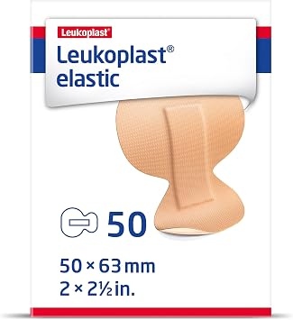 Leukoplast Elastic - Non-Sterile Wound Dressing Strips - Stretchable and Skin-Friendly, First-aid Plasters - Ideal for Fingers - Large Digit, Box of 50