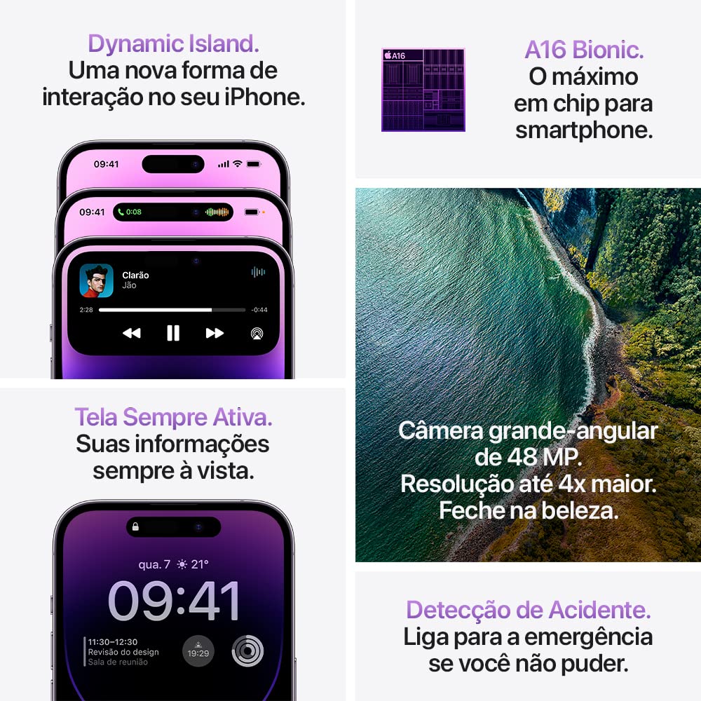 Apple iPhone 14 Pro Max(256 GB) – Preto-espacial (Seminovo