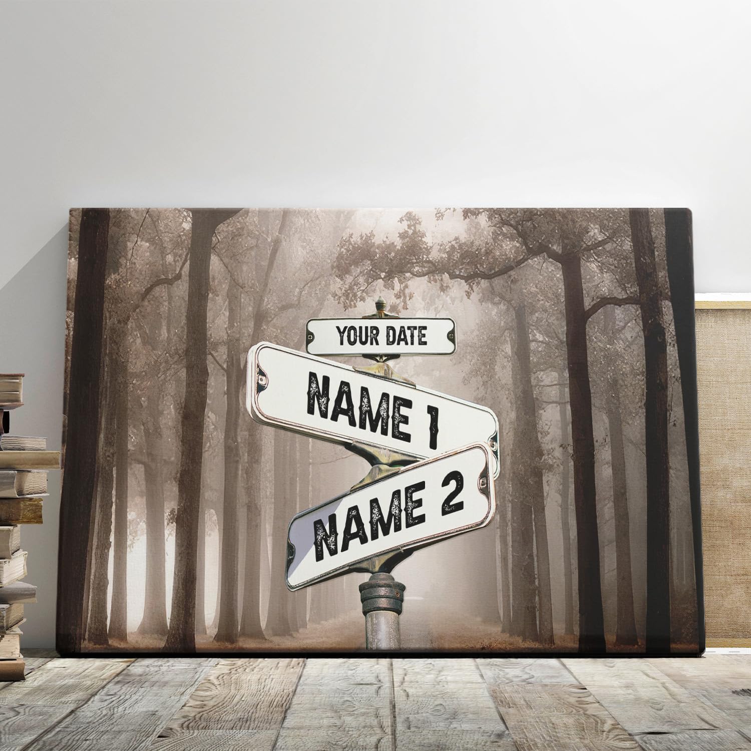 Personalized Canvas Prints Vintage Street Sign For Couples Street Sign – Dem Canvas