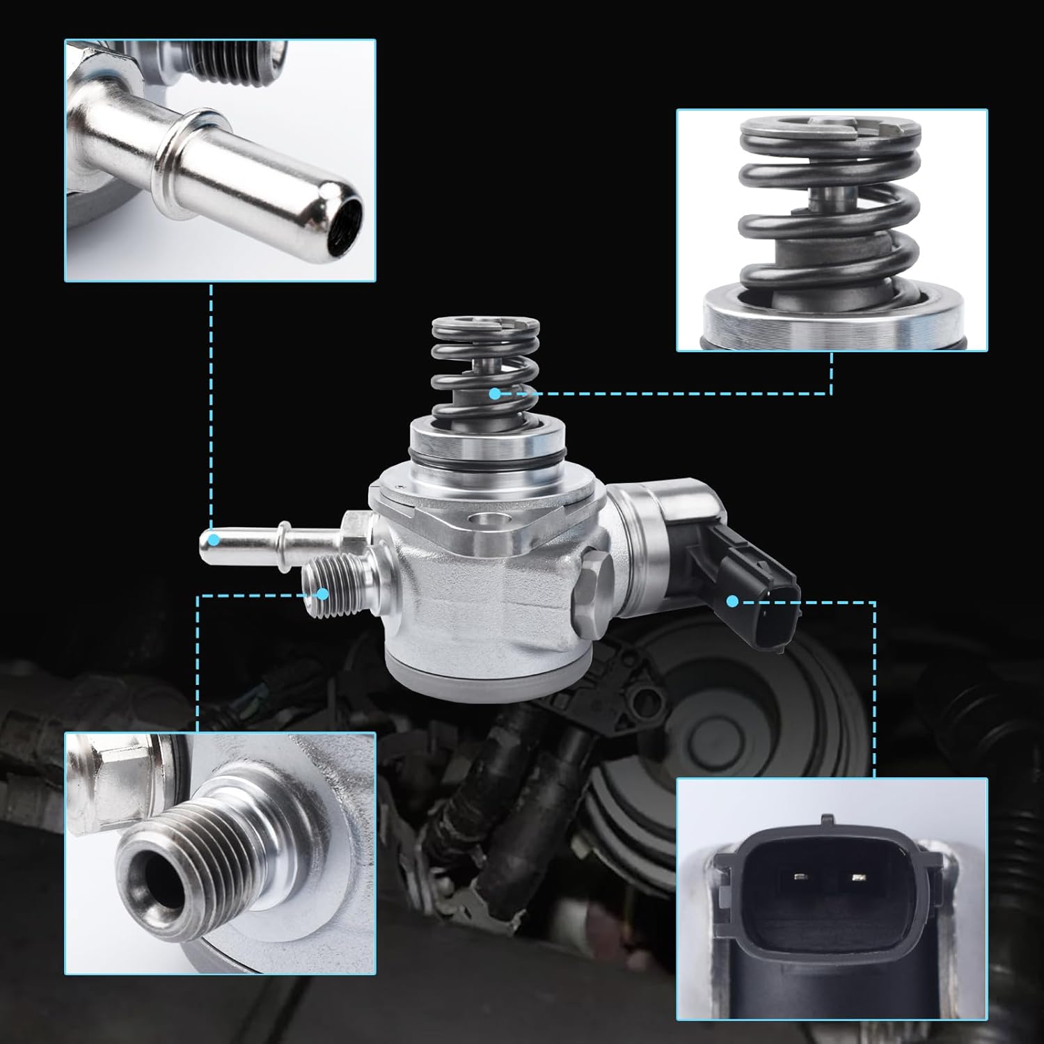 CM5Z-9350-CB High pressure fuel pump - Replace with Ford Focus 2012-2018 2.0L L4 - OEM:HP16412 FI1515 HM10009